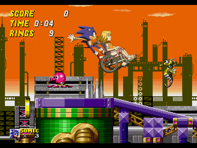sonic2wheelchairlockon.gif